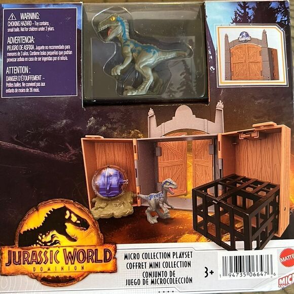 Jurassic 🦕 🦖 World 🌎 Velociraptor Micro Playset by Mattel Big fun 🤩 - Picture 1 of 17